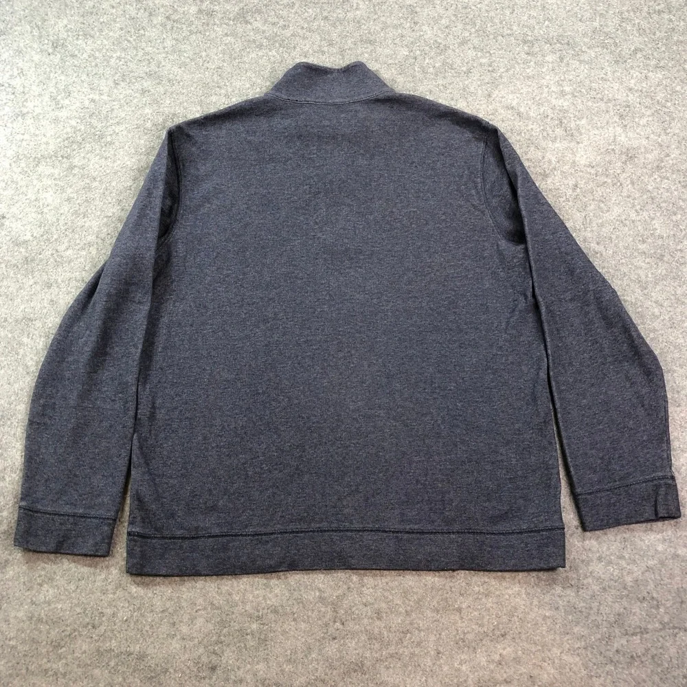 Vince Mens Sweater XL Heather Blue Long Sleeve Quarter-Zip Luxury Minimal - Picture 3 of 10